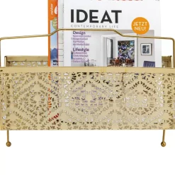 Zeitungsständer Basket Gold Klein